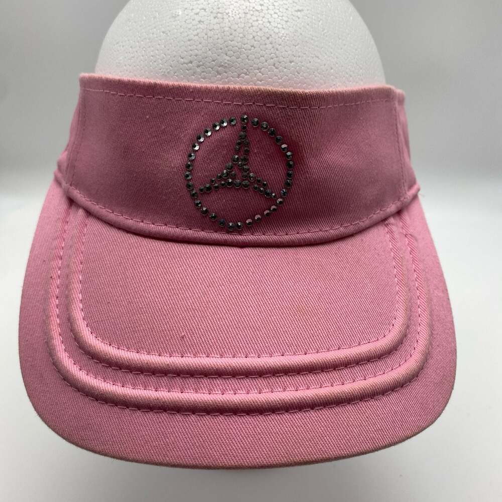 Otto Pink Visor with Rhinestone Mercedes-Benz Logo